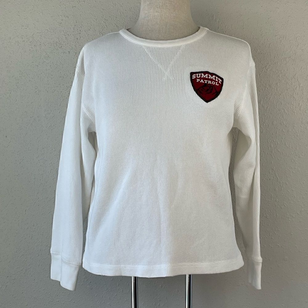 EUC Gymboree Kids White Long John Style Summit Patrol Long Sleeve Top 10